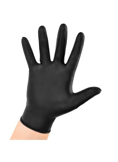 Μαύρα γάντια νιτριλίου S, M, L, XL, 100 τεμάχια