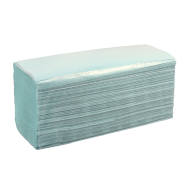 Πετσέτα διπλωμένη τύπου "V", ραβδωτή, 1 στρώμα, οικολογική, πράσινη, 20 πακέτα