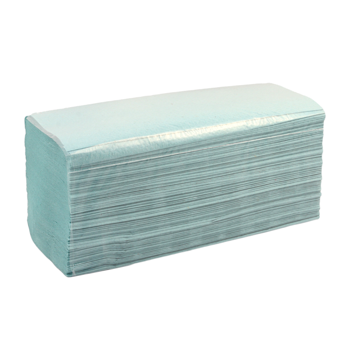 Folded V-fold towel, embossed, single ply, eco, green, 20 packs Folded V-fold towel, embossed, single ply, eco, green, 20 packs