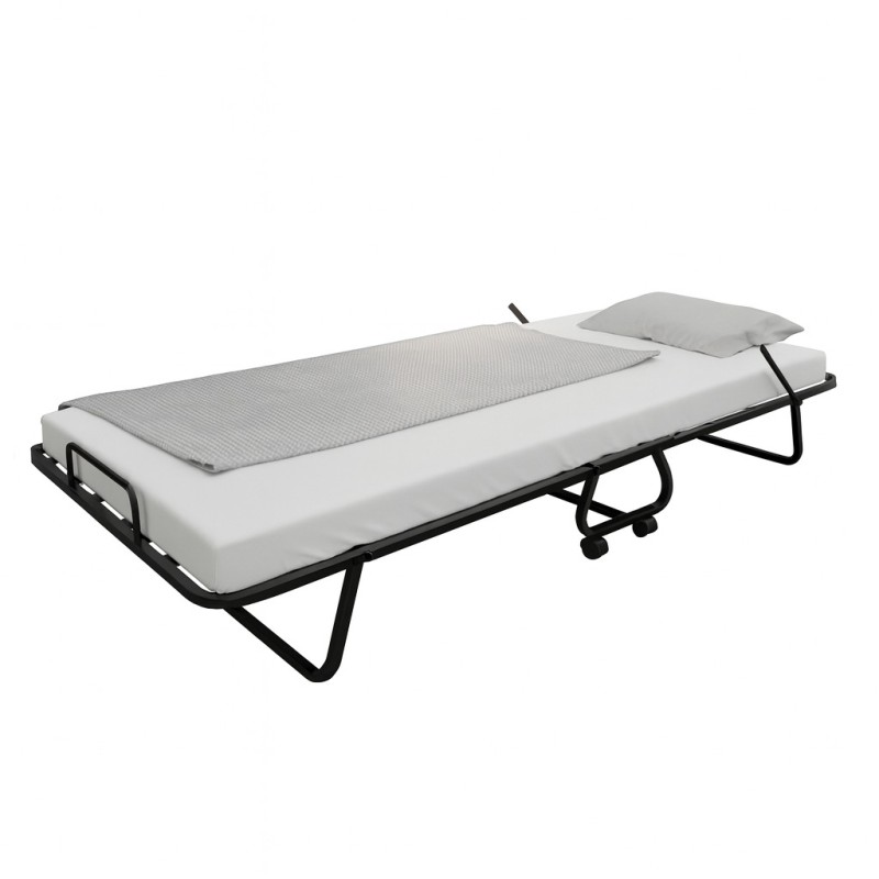 Folding bed with mattress 80x185x10cm Folding bed with mattress 80x185x10cm