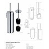 Toilet Brush with Holder, Chrome Finish