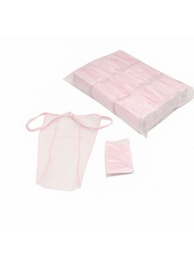 Set of 100 pink disposable panties