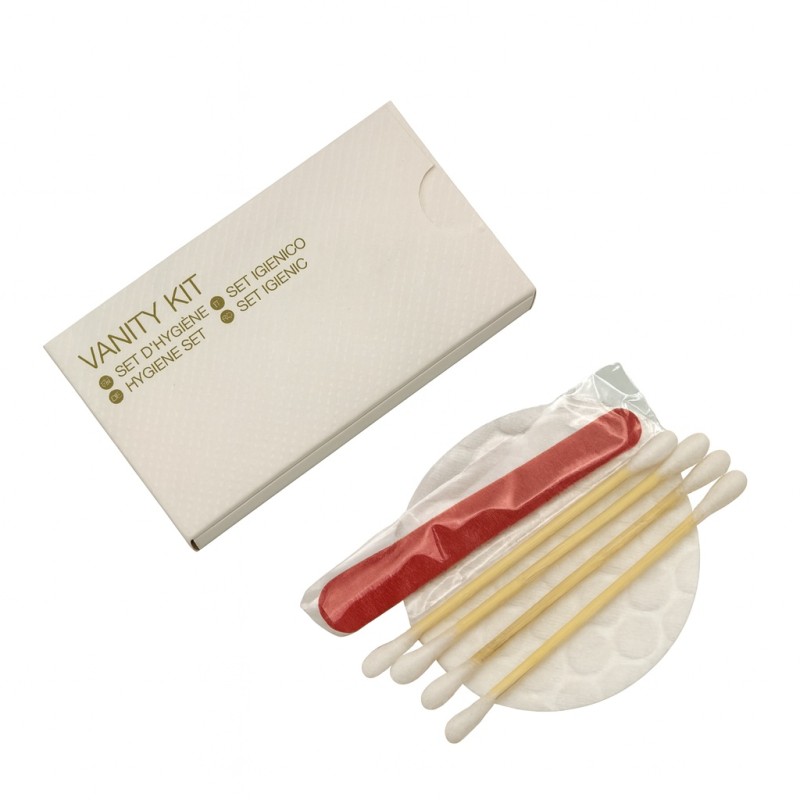 Makeup remover set in an embossed cardboard box