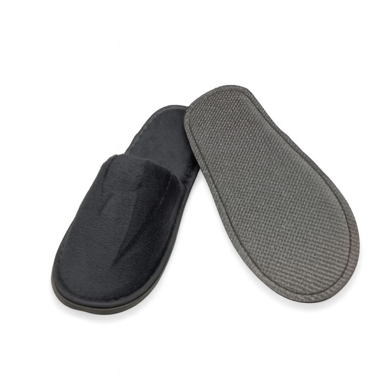 Βελούδινα Παντόφλες Μαύρα Βελούδινα Παντόφλες Μαύρα