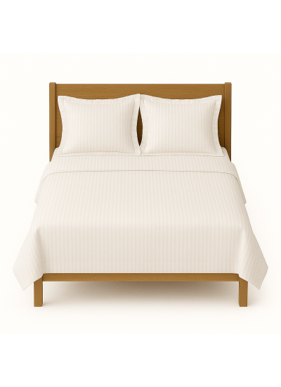 Σετ διπλής παπλωματοθήκης, Νταμασκ με στενή ρίγα Σετ διπλής παπλωματοθήκης, Νταμασκ με στενή ρίγα